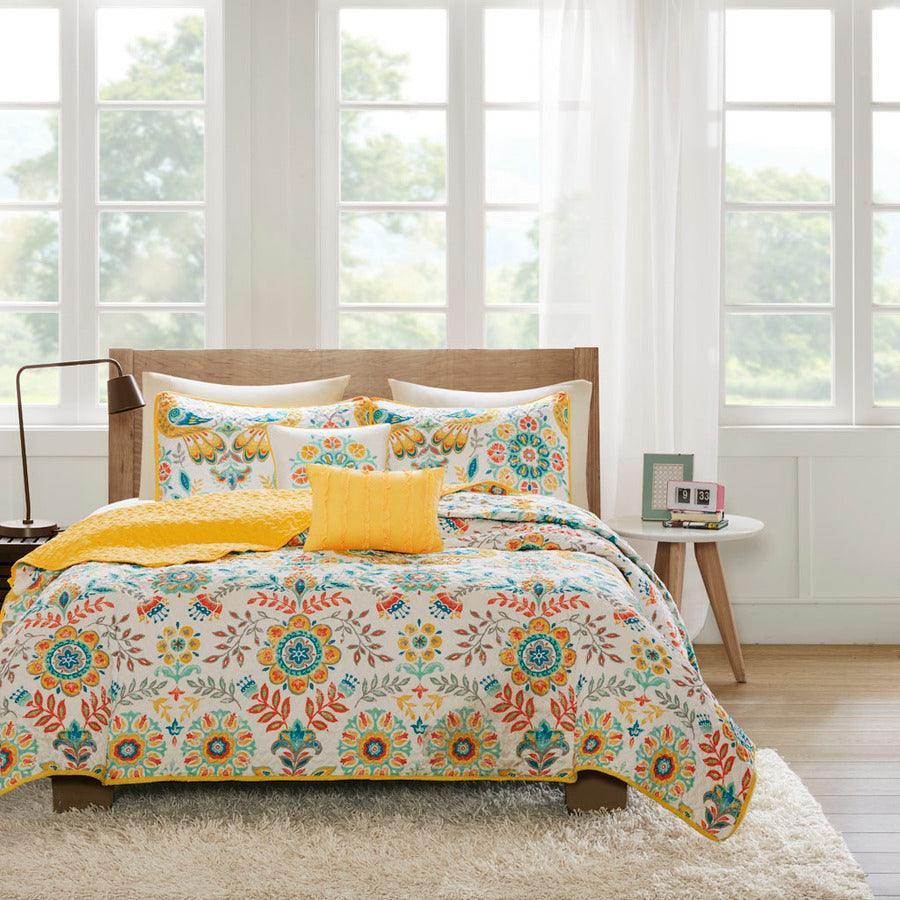 Nina King/California King Reversible Coverlet Set Multicolor Olliix.com