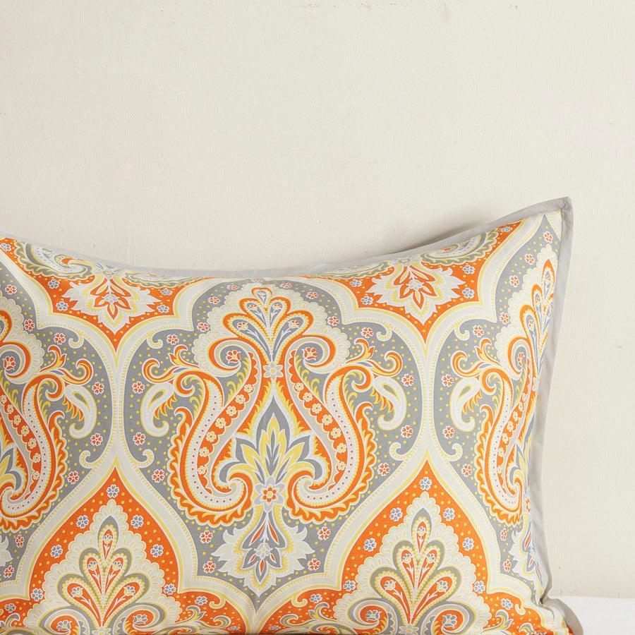 Nisha Global Inspired Comforter Set Orange Full/Queen Olliix.com