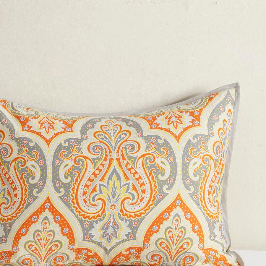 Nisha King/California King Comforter Set Orange Olliix.com