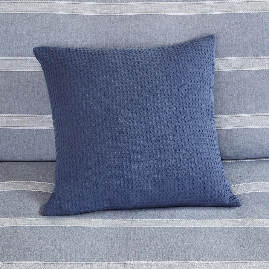 Noble Transitional Cotton Comforter Set Blue Queen Olliix.com