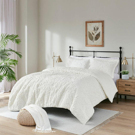 Norfolk Full/Queen Ultra Plush Comforter Mini Set Ivory Olliix.com