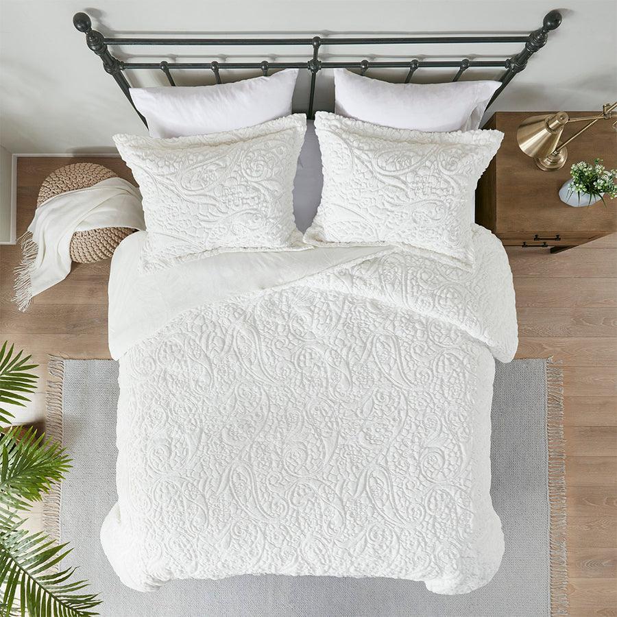 Norfolk Full/Queen Ultra Plush Comforter Mini Set Ivory Olliix.com