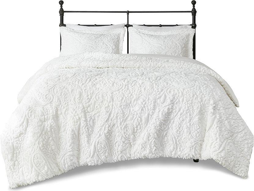 Norfolk Full/Queen Ultra Plush Comforter Mini Set Ivory Olliix.com