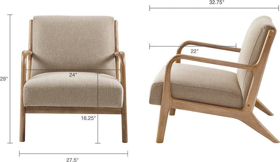 Novak Lounge Chair Taupe Olliix.com