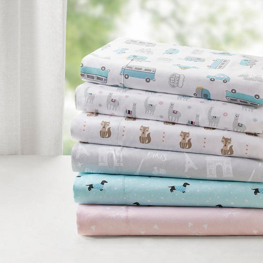 Novelty Printed Sheet Set KING Pink Cats Olliix.com