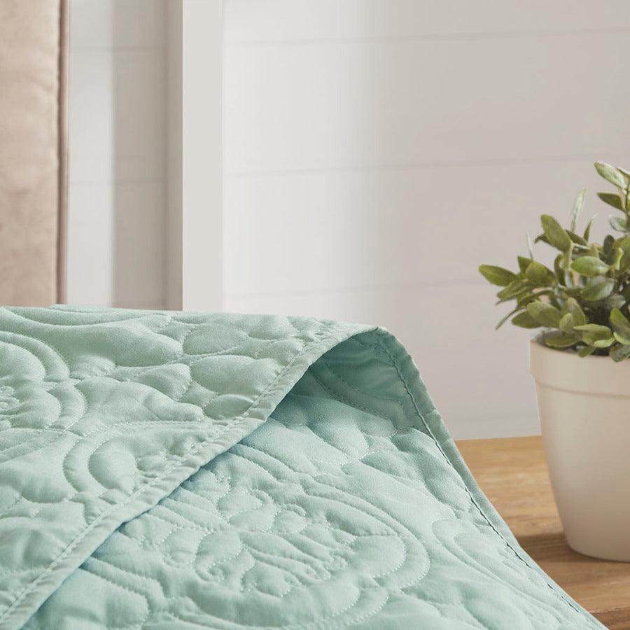 Oakley Full/Queen 3 Piece Reversible Bedspread Set Seafoam Olliix.com