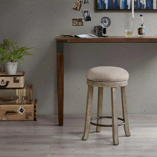 Oaktown Swivel Counter Stool Cream & Reclaimed Gray Olliix.com