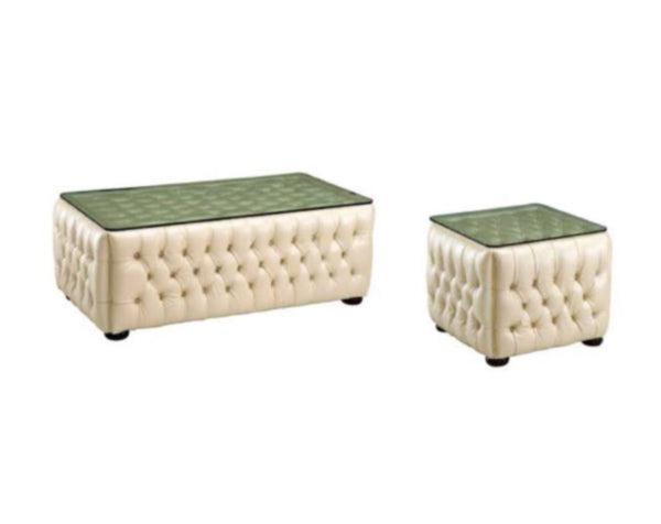 ESF Furniture - 3 Piece Occasional Table Set in Ivory - 258COFFEETABLE-3SET ESF Furniture