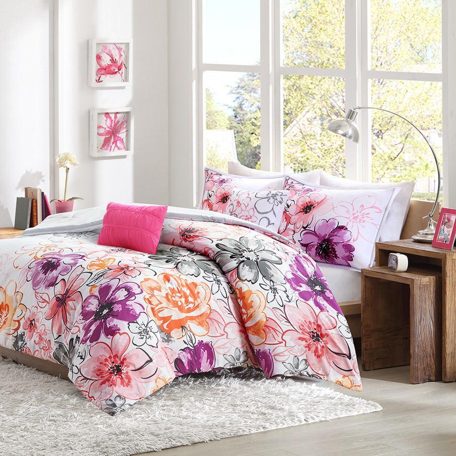 Olivia 26 " W Comforter Set Pink Full/Queen Olliix.com