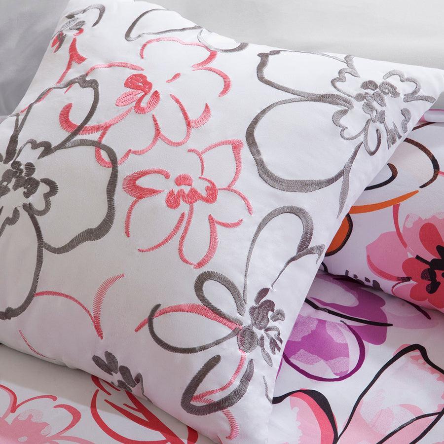 Olivia 26 " W Comforter Set Pink Full/Queen Olliix.com