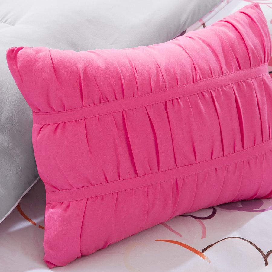 Olivia 26 " W Comforter Set Pink Full/Queen Olliix.com