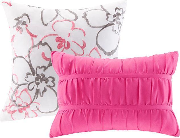 Olivia 26 " W Comforter Set Pink Full/Queen Olliix.com