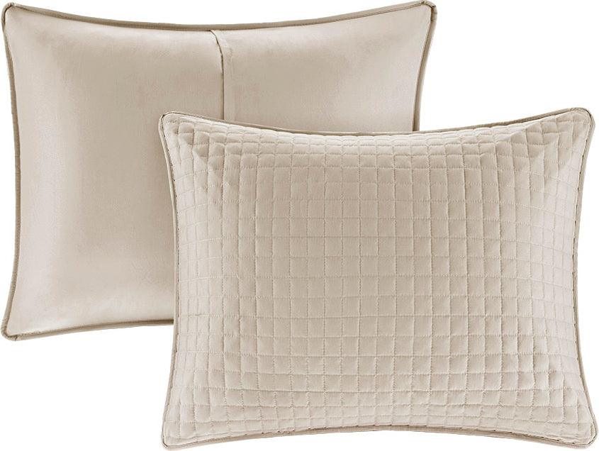 Otto Full/Queen 3 Piece Reversible Coverlet Set Khaki Olliix.com