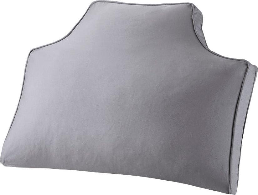 Oversized Casual Headboard 1 Cotton Canvas Pillow 34"W x 26"L x 2"D Gray Olliix.com