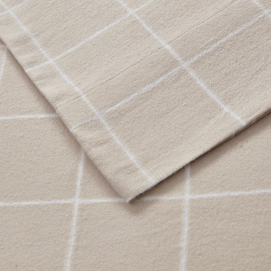 Oversized Flannel California King Sheet Set Beige Olliix.com