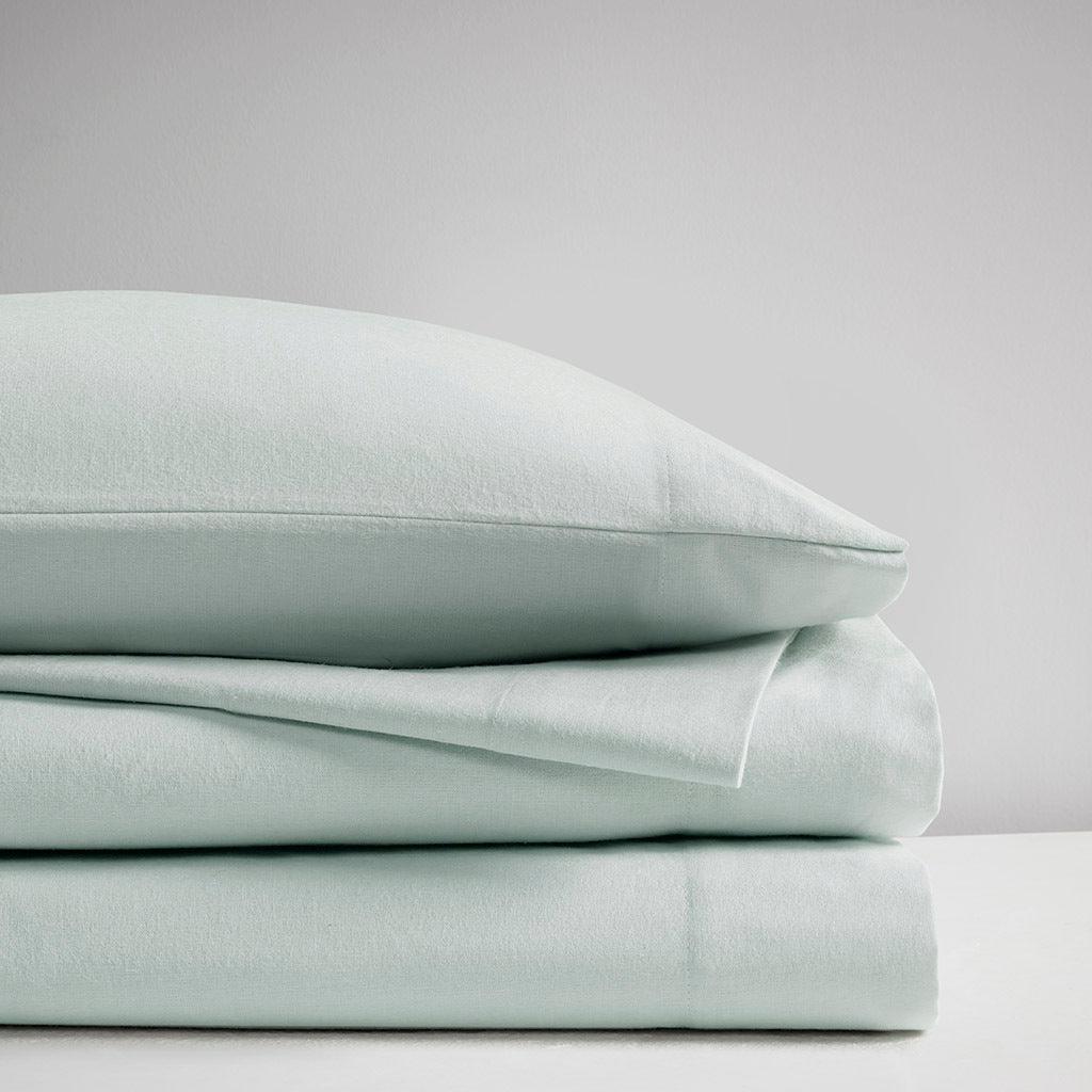 Oversized Flannel California King Sheet Set Seafoam Olliix.com