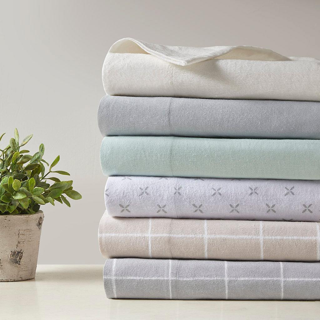 Oversized Flannel California King Sheet Set Seafoam Olliix.com