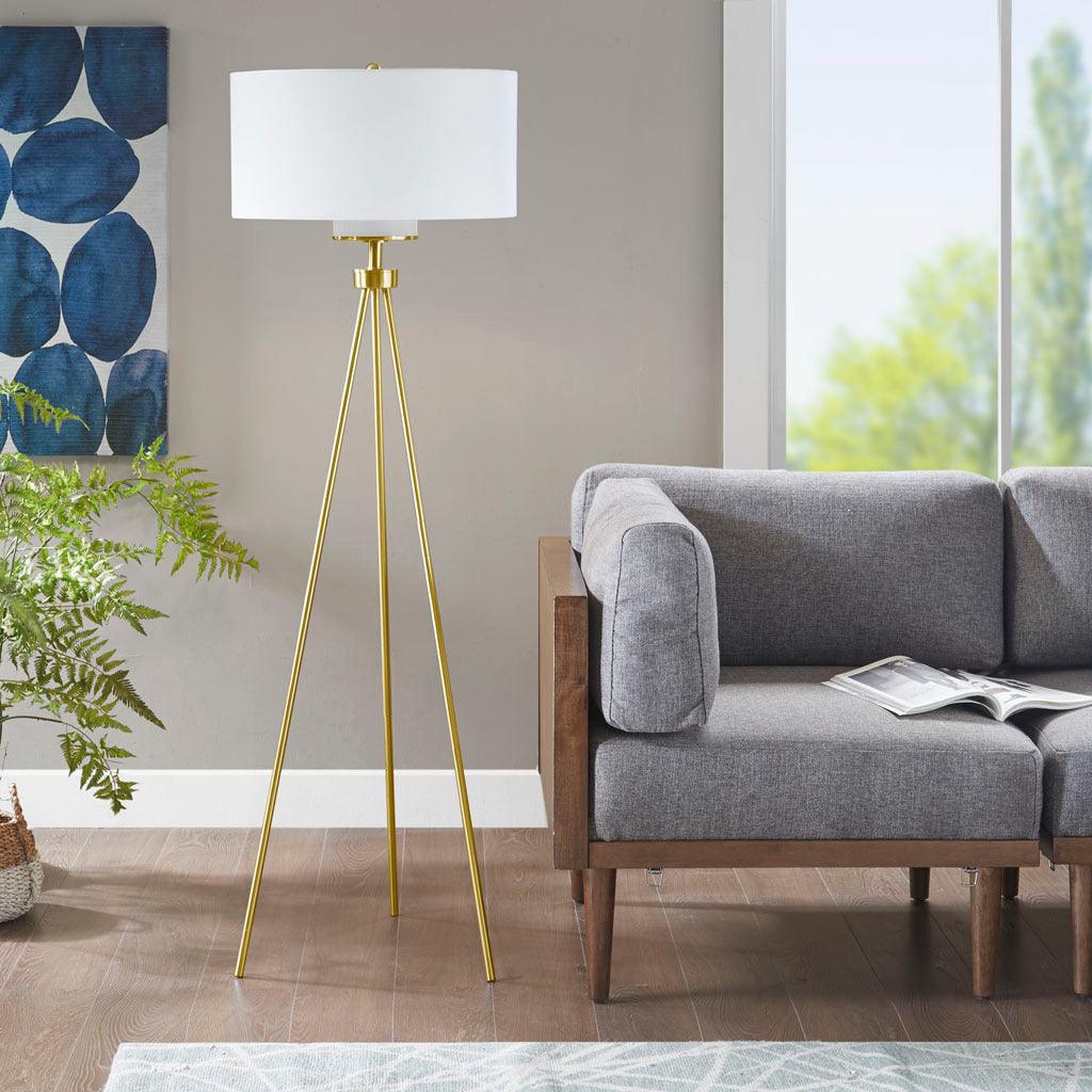 Pacific Tripod Floor Lamp Gold Olliix.com