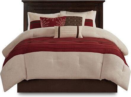 Palmer Comforter  Queen Red Olliix.com