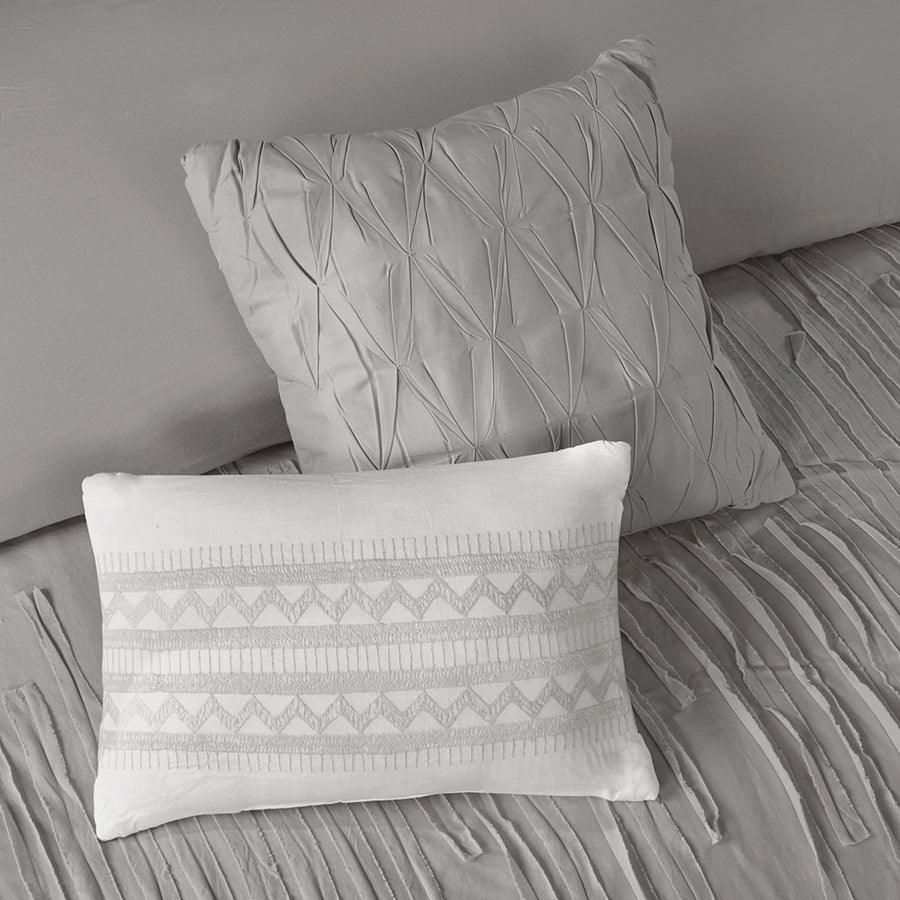 Paloma Modern Cotton Duvet Cover Set Full/Queen Gray Olliix.com