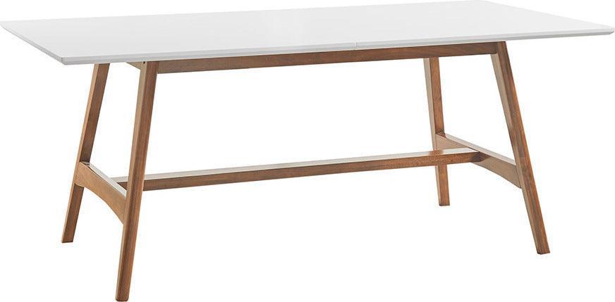 Parker Dining Table Off-White & Pecan Olliix.com