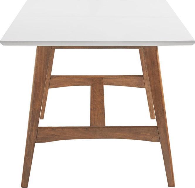 Parker Dining Table Off-White & Pecan Olliix.com