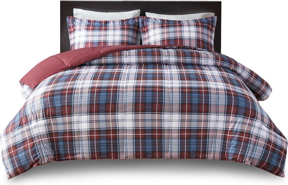 Parkston 3M Full/ Queen Comforter Set Red Olliix.com