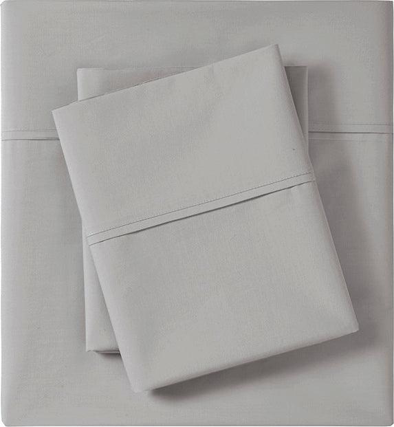 Peached Percale Cal King Sheet Set Gray Olliix.com