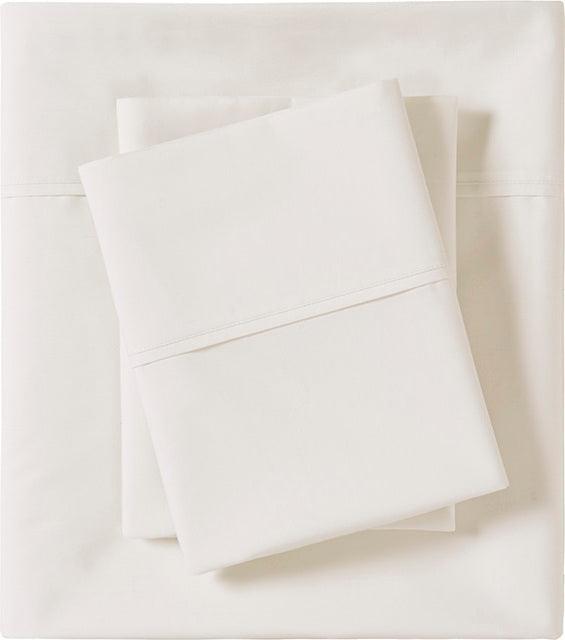 Peached Percale Cal King Sheet Set Ivory Olliix.com