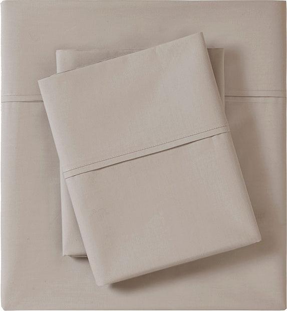 Peached Percale Cal King Sheet Set Khaki Olliix.com