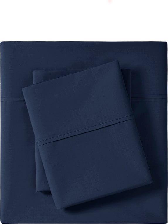 Peached Percale Cal King Sheet Set Navy Olliix.com