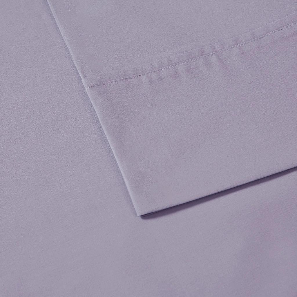 Peached Percale Cal King Sheet Set Purple Olliix.com