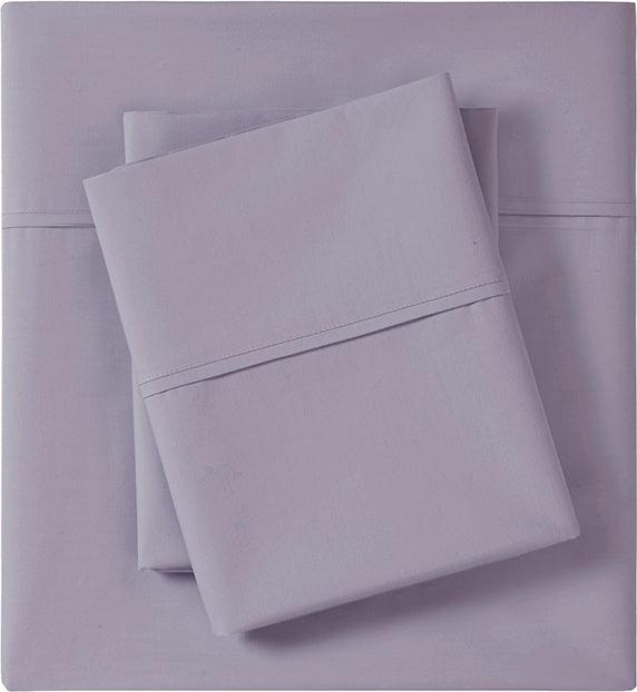 Peached Percale Cal King Sheet Set Purple Olliix.com