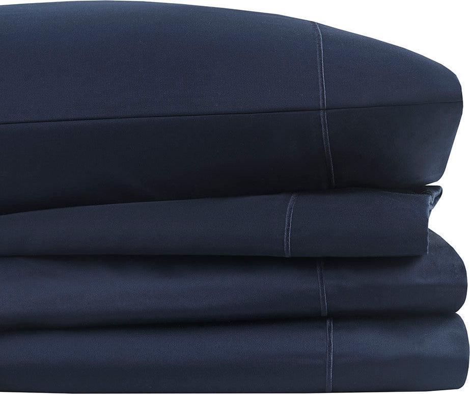 Pima Cotton Sheet Set Navy King MP20-8000 Olliix.com