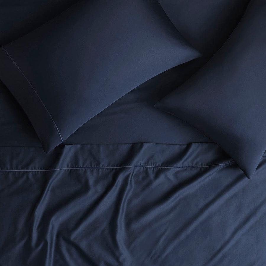 Pima Cotton Sheet Set Navy King MP20-8000 Olliix.com