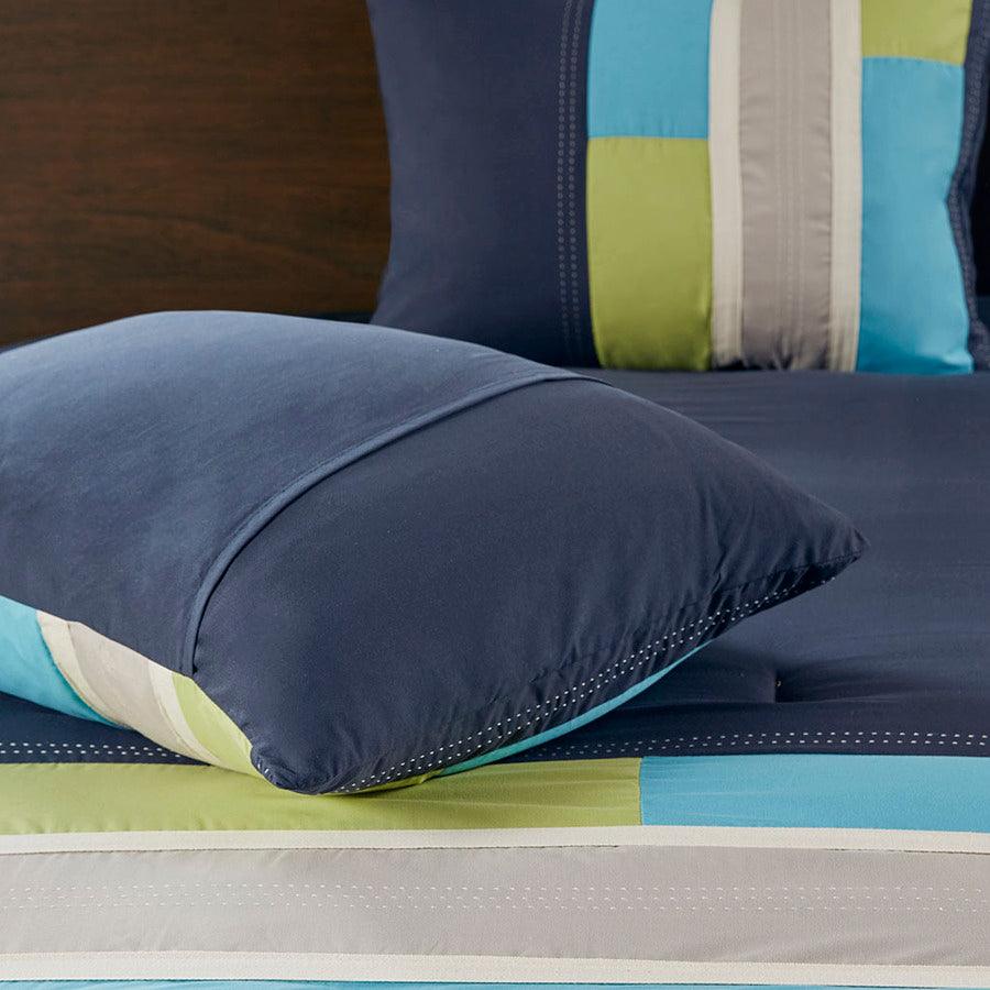 Pipeline 26 " W Comforter Set Navy Full/Queen Olliix.com