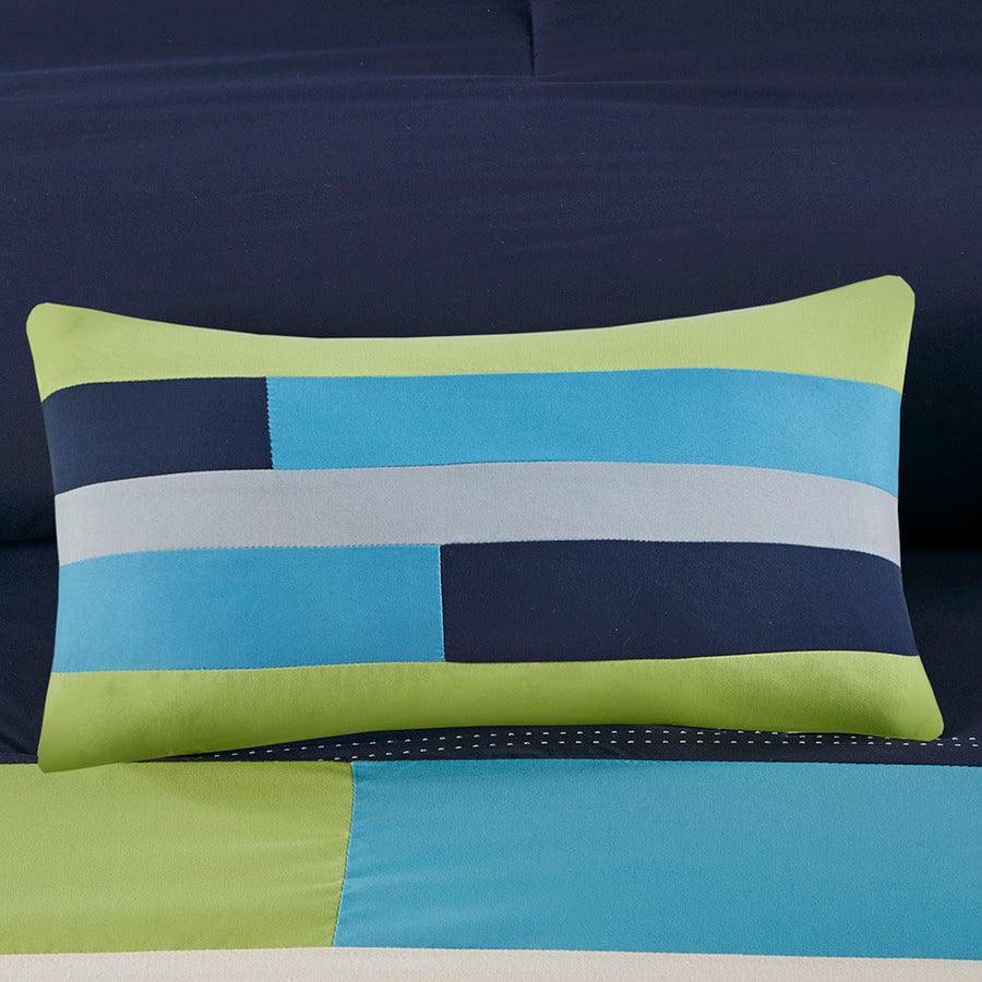 Pipeline Twin/Twin XL Duvet Cover Set Navy Olliix.com