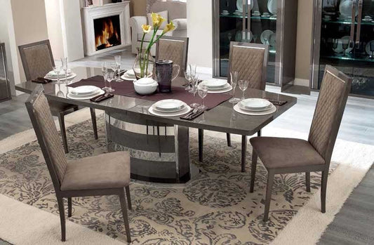 ESF Furniture - Platinum Dining Table w-18" Extension - PLATINUM-DT ESF Furniture