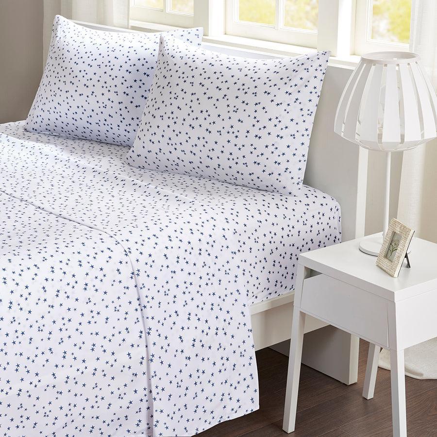 Printed Sheet Set Twin Blue Olliix.com