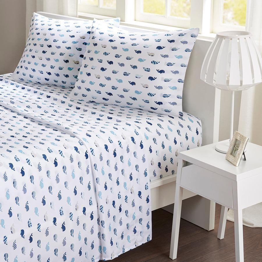 Printed Sheet Set Twin Blue Olliix.com