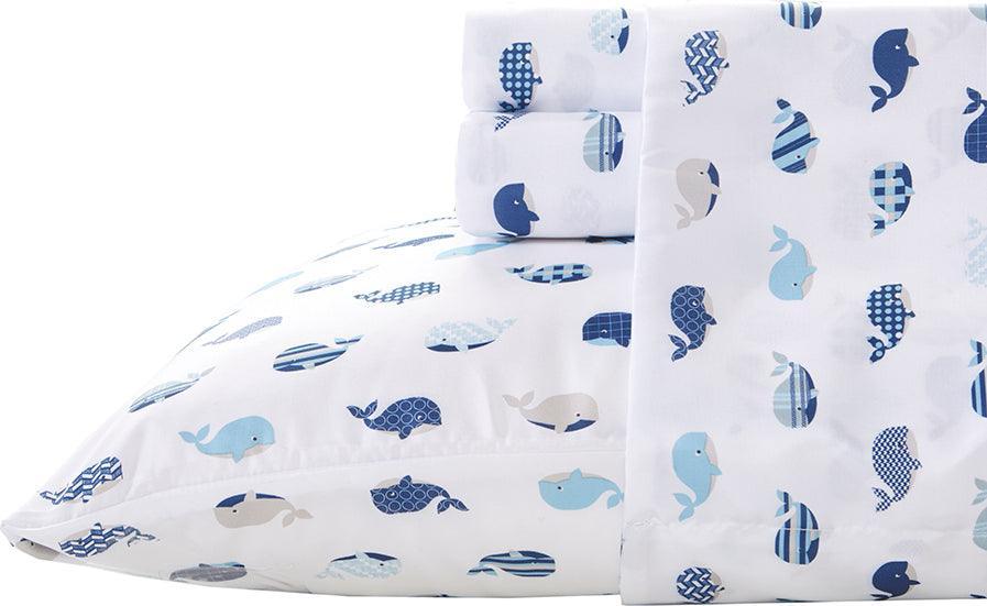 Printed Sheet Set Twin Blue Olliix.com