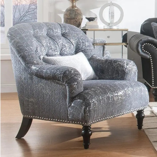 Acme Furniture Gaura Chair in Dark Gray Velvet 53092 ACME East