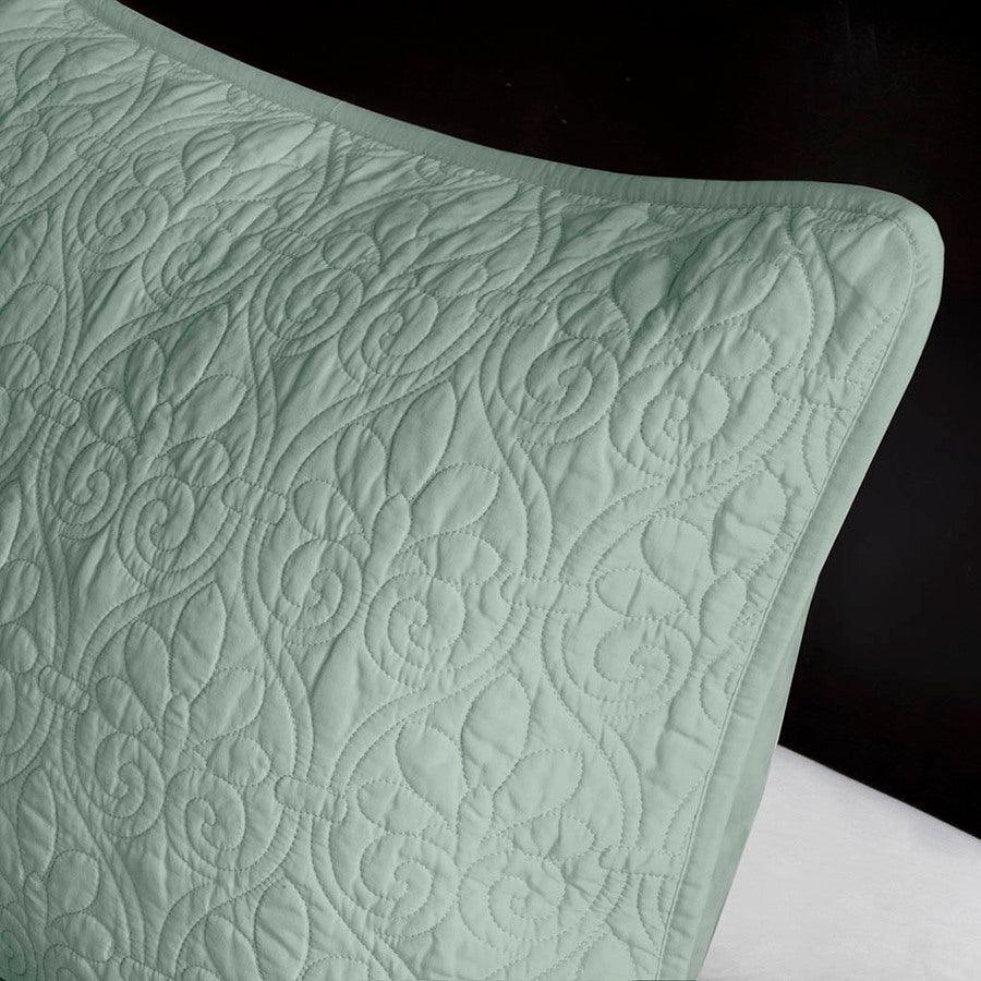 Quebec King Reversible Bedspread Set Seafoam Olliix.com