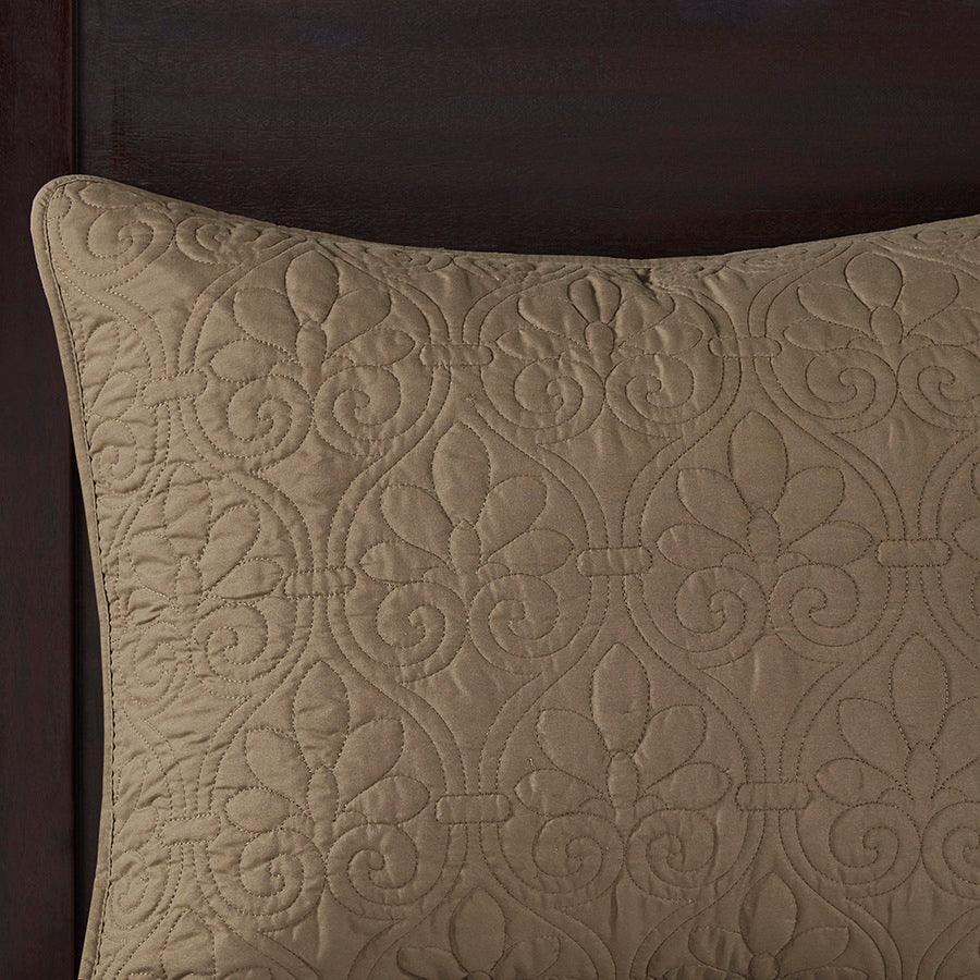 Quebec King/California King Reversible Coverlet Set Mocha Olliix.com