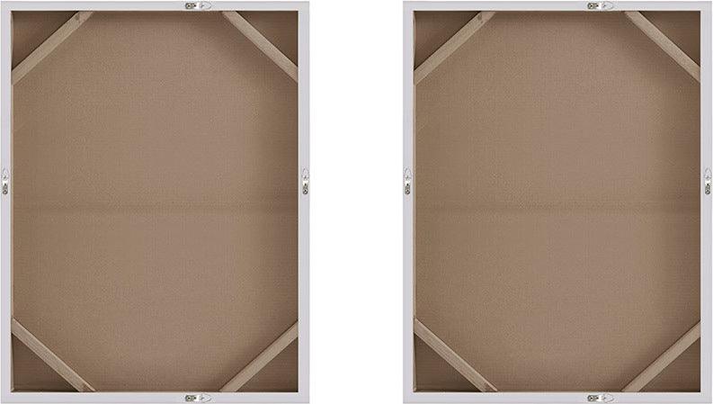 Radiant Flatland 2 Piece Glitter Canvas Art Set Hand Embellished Multicolor Olliix.com