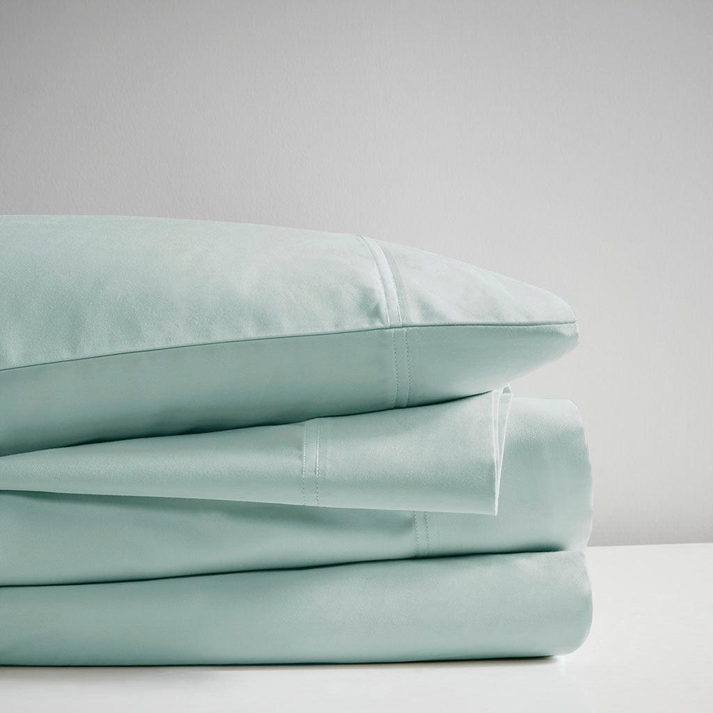 Rayon from Bamboo California King Sheet Set Aqua Olliix.com