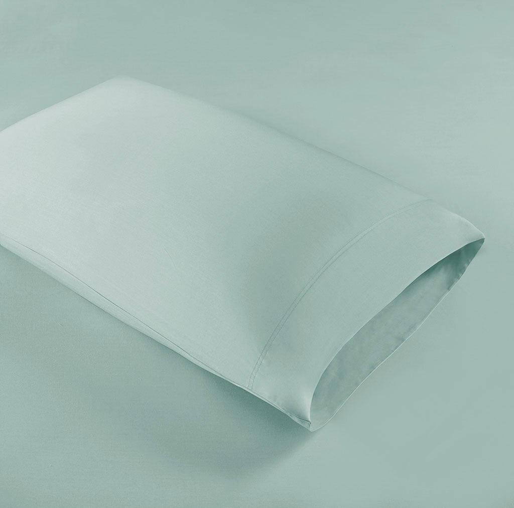 Rayon from Bamboo California King Sheet Set Aqua Olliix.com