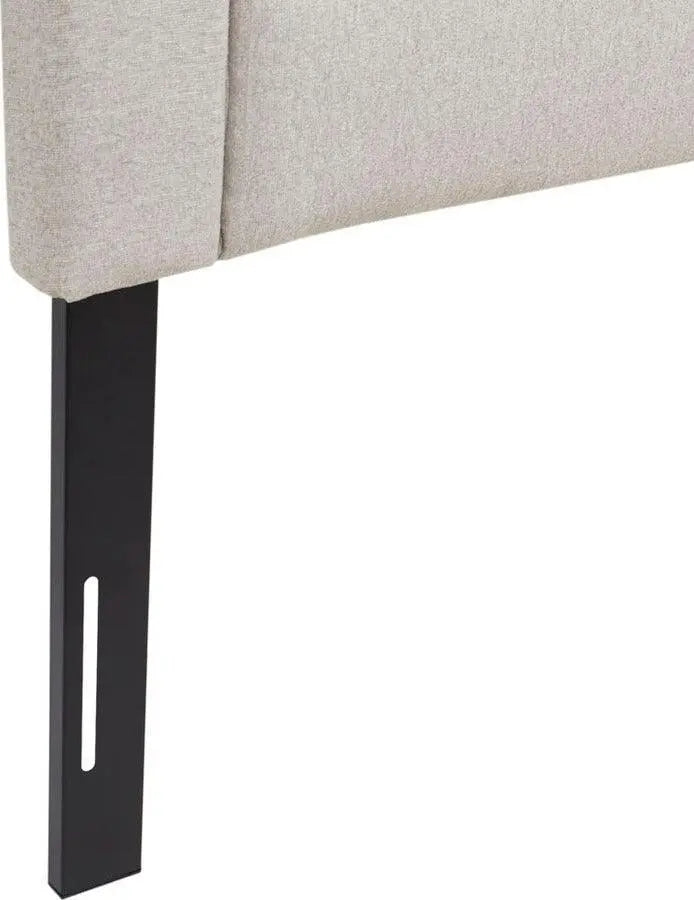 Rebecca Quilted Upholstered Headboard Black Olliix.com