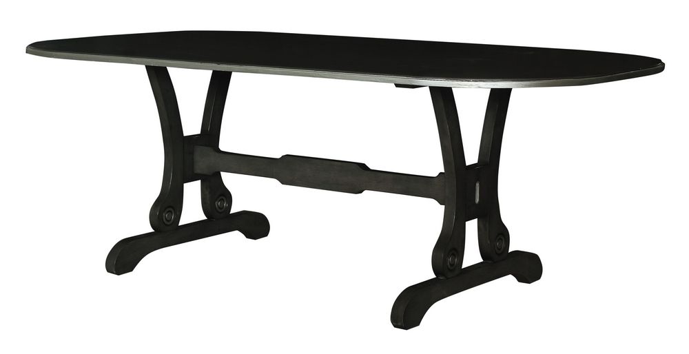 Acme Furniture House Beatrice Dining Table in Charcoal 68810 ACME East