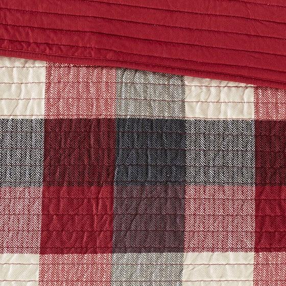 Ridge Coverlet & Bedspread Full / Queen Red Olliix.com